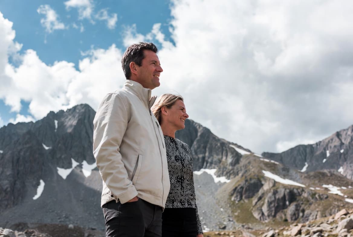 Couple connecting in nature